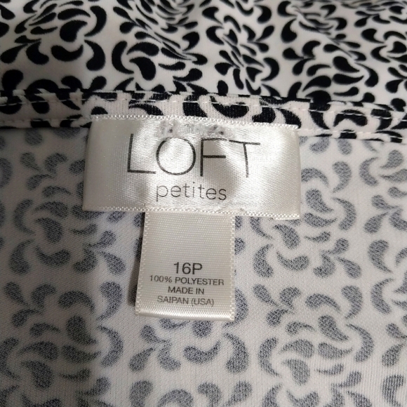 🔵BOGO FREE🔵 Loft Petites Wrap Look Dress w Matching Sash Sz 16P - Picture 7 of 7